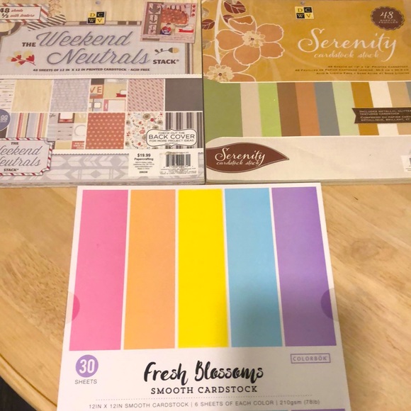 3 packs of 12”x12” card stock for crafting/scrapbooking. New sealed packages. - Picture 1 of 5